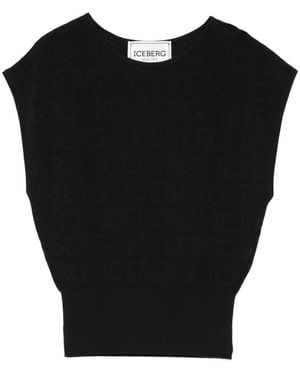 Iceberg Débardeur À Motif Monogrammé - Black