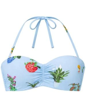 Seafolly Playa Bonita Bustier Bandeau - Blue