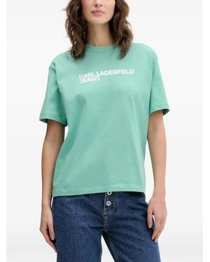 KARL LAGERFELD Logo-Print T-Shirt - Green