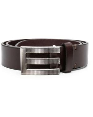 Etro Logo-Buckle Belt - Gray