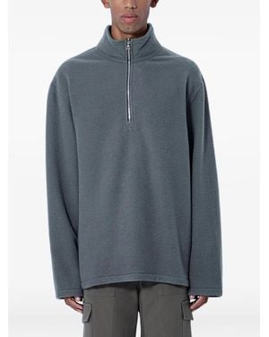 Rier Half-Zip High-Collar Jumper - Blue