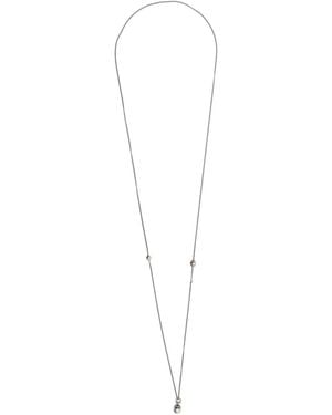 Werkstatt:münchen Fine-Chain Pearl Necklace - White