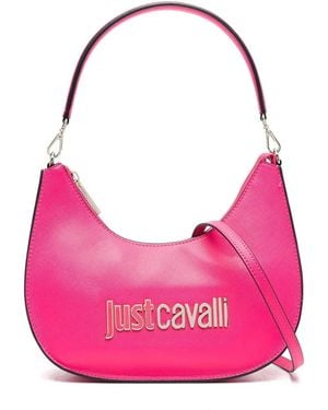 Just Cavalli Borsa Tote Con Placca Logo - Rosa