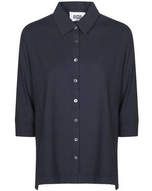 Alpha Studio Buttonned Shirt - Blue