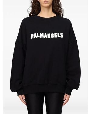 Palm Angels Logo-Print Sweatshirt - Black