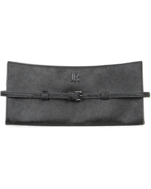 John Richmond Logo-Schultertasche Mit Schnallendetail - Grau