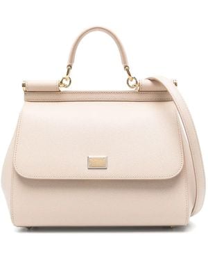 Dolce & Gabbana Dolce &Amp; Gabbana Sicily Large Handbag - Natural