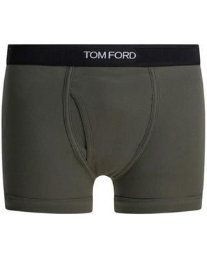 Tom Ford Logo-Waistband Boxers - Black