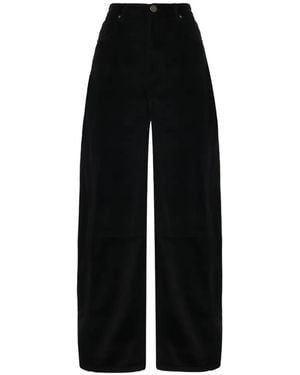 Pinko Corduroy Wide-Leg Pants - Black
