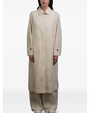 Moorer Rixta Single-Breasted Trench Coat - Natural