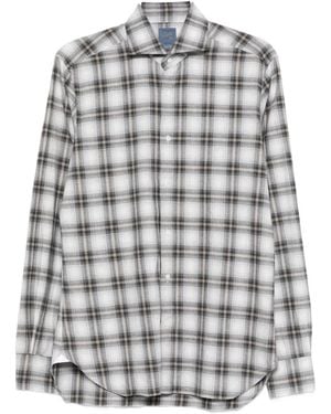 Barba Napoli Plaid button shirt - Grau