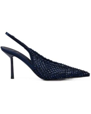 Le Silla Gilda Slingback-Pumps Mit Kristallen 110Mm - Blau