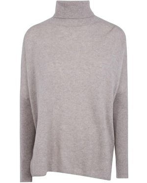 ABSOLUT CASHMERE Clara Roll-Neck Drop-Shoulder Jumper - Grey
