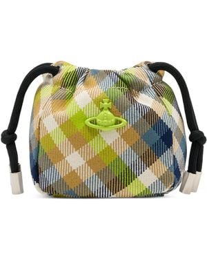 Vivienne Westwood Hilary Plaid-Pattern Clutch Bag - Green