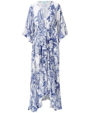 Melissa Odabash Manon Floral-Print Maxi Dress - Blue