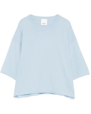 Allude T-Shirt À Bords Francs - Blue