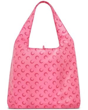 Marine Serre Moon-Pattern Tote Bag - Pink