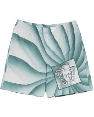 Versace The Vortex Medusa-Print Shorts - Blue