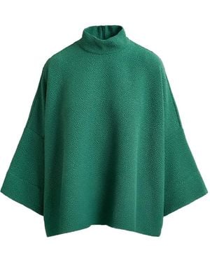 Essentiel Antwerp Bluse mit Stehkragen - Grün