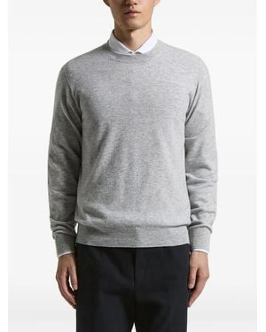 Peserico Pull Côtelé À Col Rond - Gris