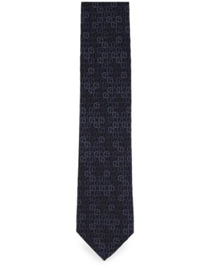 Giorgio Armani Logo-Jacquard Tie - Blue