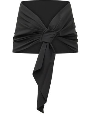 La Petite Robe Di Chiara Boni Eva Draped Stole - Black