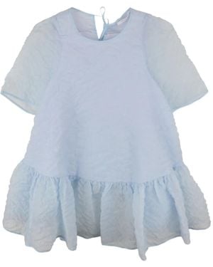 Cecilie Bahnsen Susi Bluse mit Rüschensaum - Blau