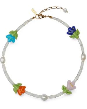 Labelled Jewellery Opal Bloom Necklace - Metallic