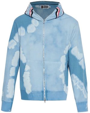 A Bathing Ape Tie-Dye Zip-Fastening Hoodie - Blue