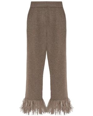 Lisa Yang Fringed Pants - Natural