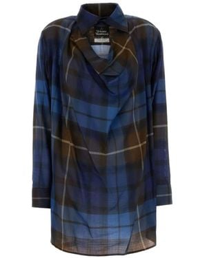 Vivienne Westwood Blouse Square À Carreaux - Blue