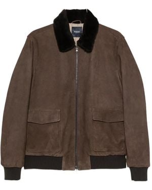Barba Napoli Suede Coat - Brown