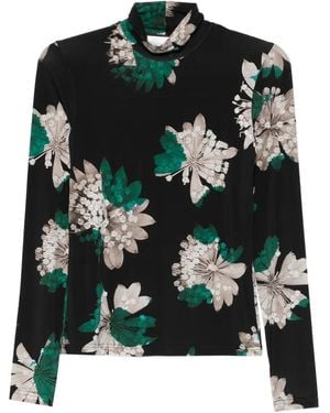 Christian Wijnants Haut Tugal À Fleurs - Noir