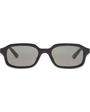 McQueen Rectangle-Frame Sunglasses - Grey