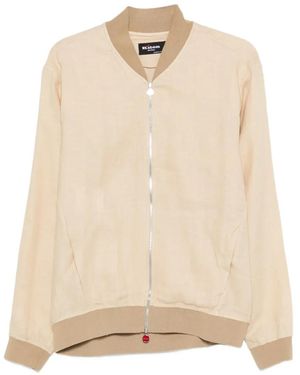 Kiton Zipped Bomber Jacket - Natural