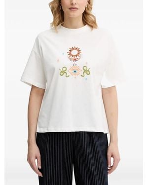 Never Fully Dressed T-Shirt Mit Print - Weiß
