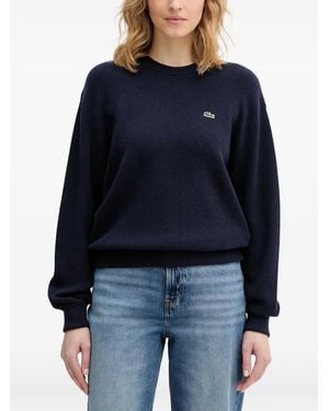 Lacoste Crew-Neck Logo Sweater - Blue