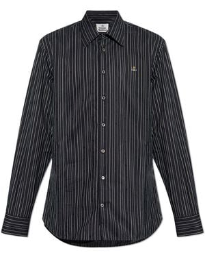 Vivienne Westwood Orb-Embroidered Shirt - Blue