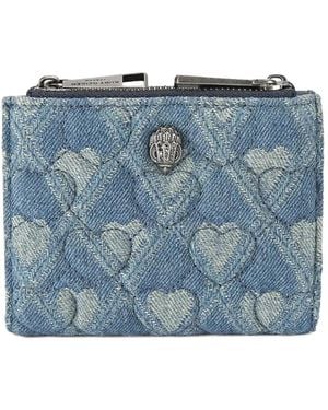 Kurt Geiger Eagle-Plaque Quilted Wallet - Blue