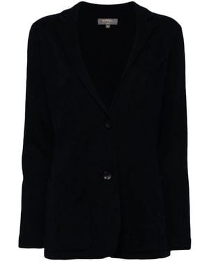 N.Peal Cashmere ファインニット シングルジャケット - ブラック