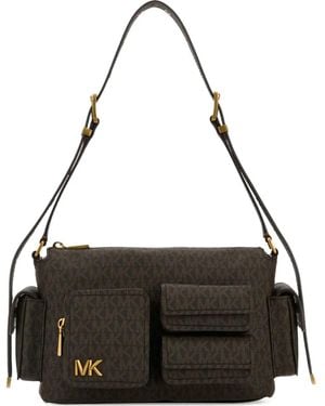 MICHAEL Michael Kors Medium Dakota Monogram Shoulder Bag - Black