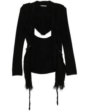 Hyein Seo Cárdigan con capucha - Negro