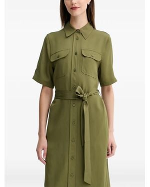 GANT Belted Shirt Dress - Green