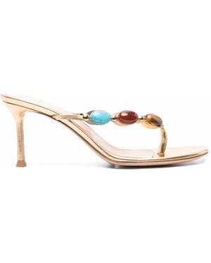 Gianvito Rossi Shanti Thong 70 Sandals - White