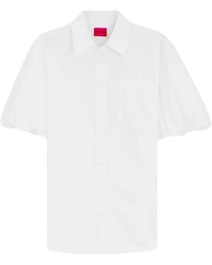 HUGO Puff-Sleeve Shirt - White