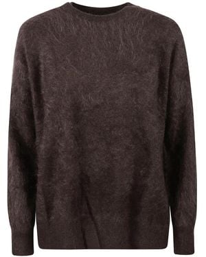 Max Mara Brushed-Knit Crew-Neck Sweater - Brown