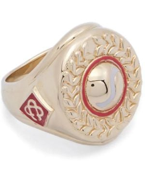 CASABLANCA Sports Medallion Siegelring - Pink