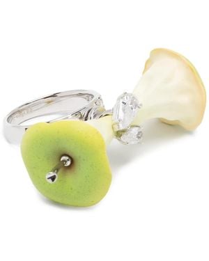 YVMIN Anello Apple Core Spin - Bianco