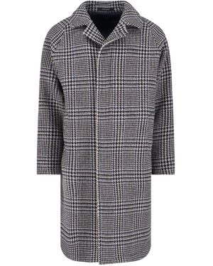 Tagliatore Houndstooth belted coat - Grau