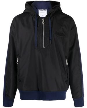 Moschino Colour-Block Hooded Jacket - Black